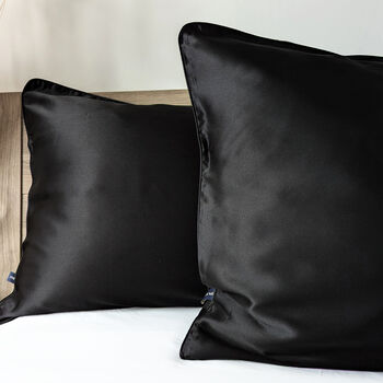 Silk Pillowcase Gift Box Black 100% Pure Soft Mulberry Silk Satin Standard Double, 6 of 9