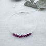 Ruby Silk Bracelet July Birthstone Jewellery, thumbnail 6 of 6