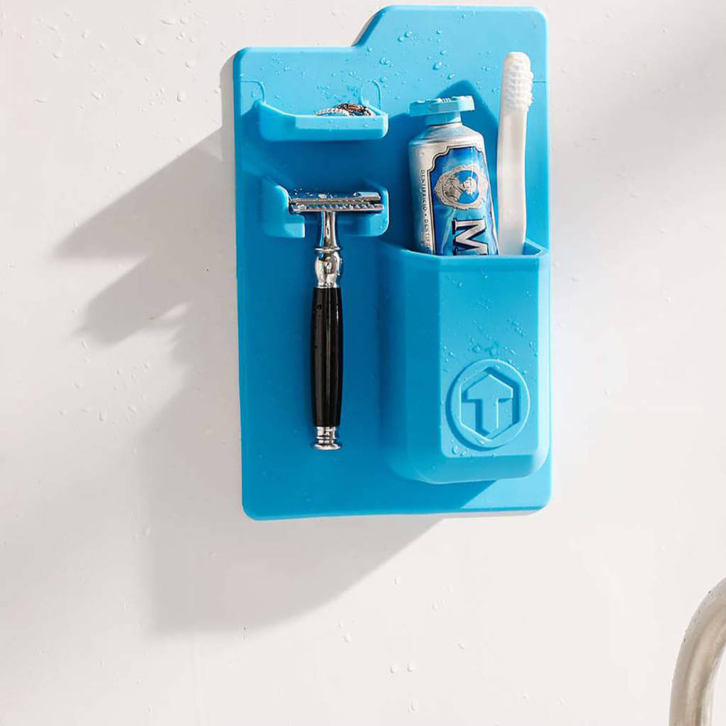 silicone toothbrush and razor holder by tooletries