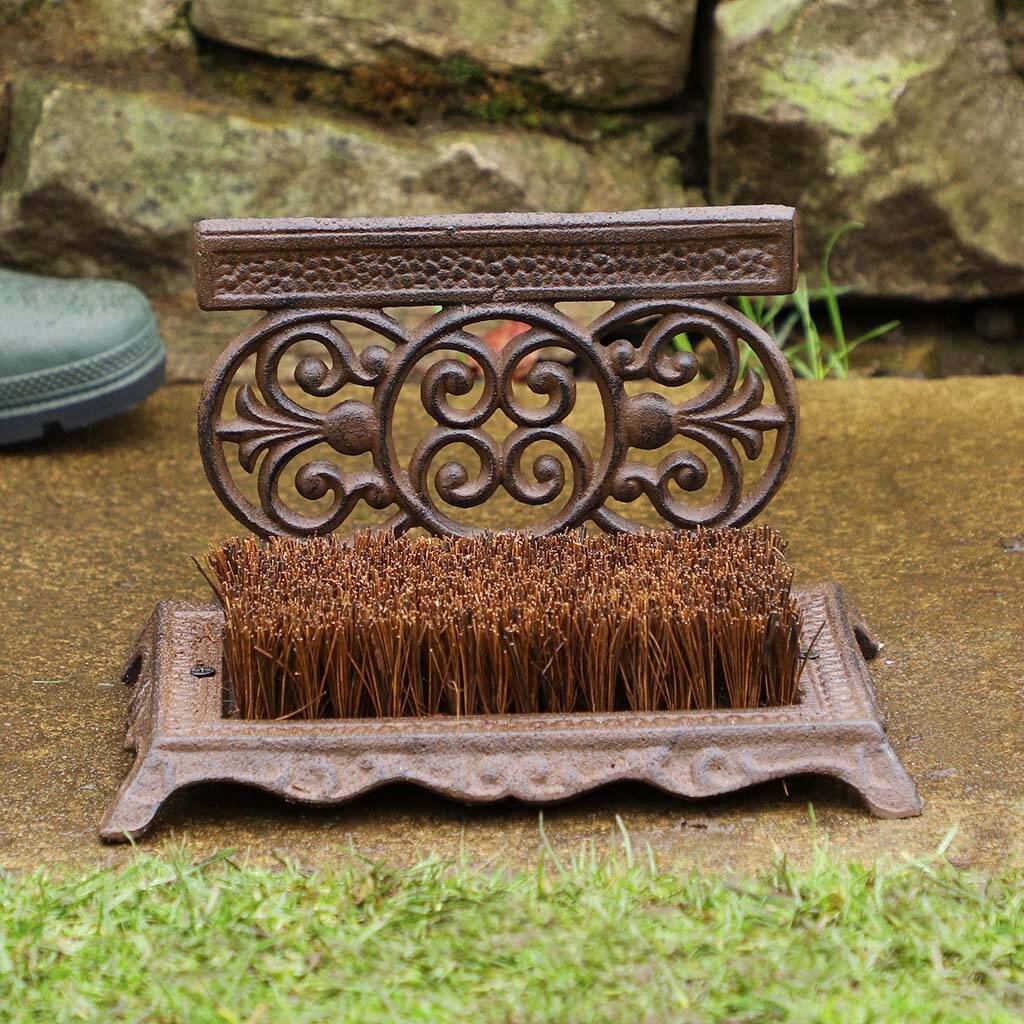 Garden Cast Iron Boot Brush With Scraper By Dibor