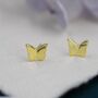 Sterling Silver Small Pair Butterfly Stud Earrings, thumbnail 4 of 12