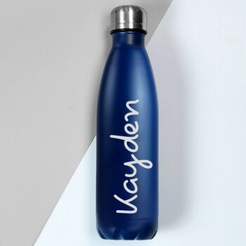Personalised Blue Water Bottle For Men, 4 of 4