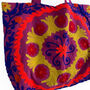 Embroidered Suzani Bag In Purple, thumbnail 7 of 12