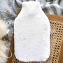 Personalised Cream Womens Hot Water Bottle Gift, thumbnail 7 of 7