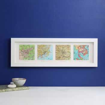 Four Map Squares Personalised Birthday Gift, 2 of 6