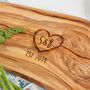 Personalised Couples Initials Heart Chopping Board, thumbnail 3 of 3