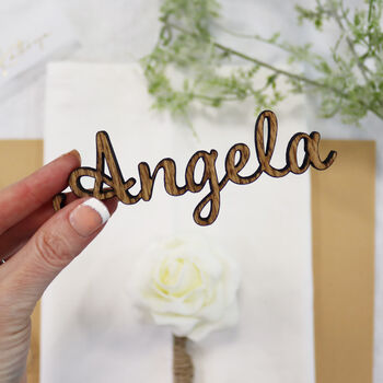 Personalised Wooden Name Place Table Settings, 4 of 5