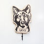 Personalised Wooden German Shepherd Dog Lead Wall Hook, thumbnail 2 of 5