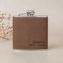 Personalised Dad Established Leather Hip Flask, thumbnail 6 of 6