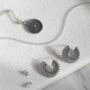 Oxidised Sterling Silver Marrakech Studs, thumbnail 3 of 4