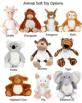 Soft Toy Teddy Personalised, 2 of 2