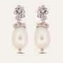Silver Baroque Pearl Earrings Lyra, thumbnail 3 of 3