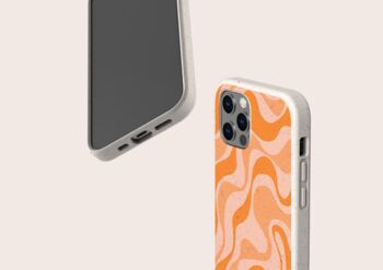 Orange Marble Eco Friendly, Biodegradable Phone Case, 4 of 8