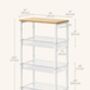 Four Tier Trolley Space Saving Kitchen Cart With Handle, thumbnail 10 of 12