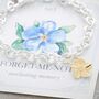 Forget Me Not Personalised Solid Silver Charm, thumbnail 7 of 10