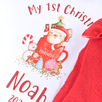 Personalised 'My 1st Christmas' Set For Baby, 3 of 3