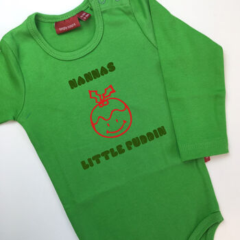 Personalised Little Puddin Pudding Babygrow/T Shirt, 3 of 11