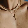 925 Sea Shell Charm 18 K Gold Necklace Fine Jewelry, thumbnail 2 of 8