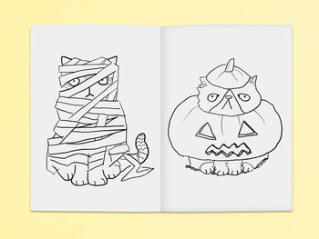 Halloween Colouring Book Spooky Cats, 5 of 9