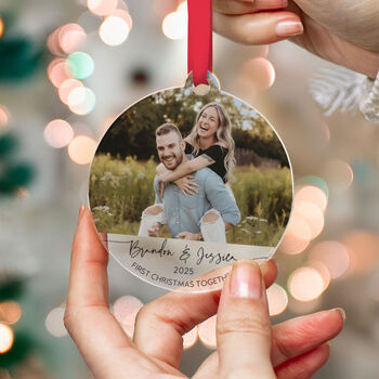 First Christmas Together Photo Ornament 2025 Couple, 6 of 8