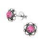 Mother's Day Vintage Style Silver Studs Pink, thumbnail 2 of 10