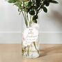 Personalised Wedding Blush Flowers Cylinder Glass Vase, thumbnail 3 of 3