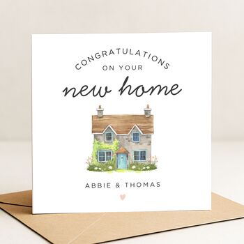 New Home Card Personalised For Couple, 2 of 7
