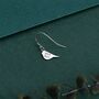 Enamel Robin Bird Drop Hook Earrings In Sterling Silver, thumbnail 5 of 12