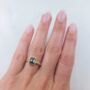 18ct Gold Emerald Cut Salt And Pepper Engagement Ring, thumbnail 4 of 4
