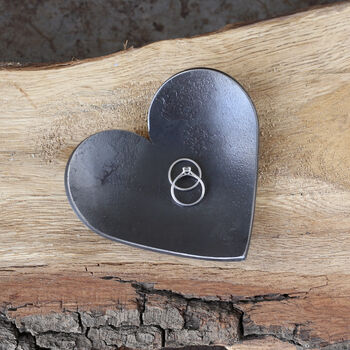 Decorative Iron Heart Dish, Hand Forged With Smooth Finish, 5 of 10