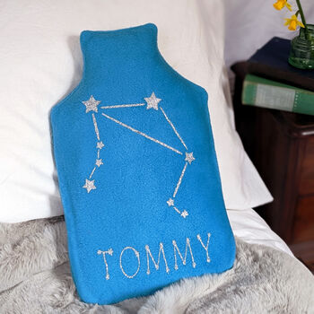 Star Sign Personalised Hot Water Bottle Cover, 3 of 7