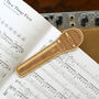 Microphone Shaped Birch Ply Bookmark, thumbnail 1 of 3