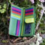 Green And Multicolour Womans Leather Purse Wallet Rfid, thumbnail 3 of 12