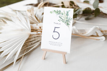 Wedding Table Numbers Green Leaf, 2 of 4