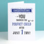 Perfect Child Funny Personalised Birthday Card For Mum, thumbnail 2 of 3