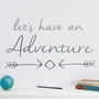 'Let's Have An Adventure' Wall Sticker, thumbnail 1 of 5