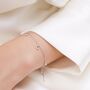 Sterling Silver Moon And Cz Star Bracelet, thumbnail 5 of 11