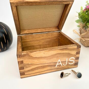 Wooden Tree Design Personalised Trinket Box, 6 of 8