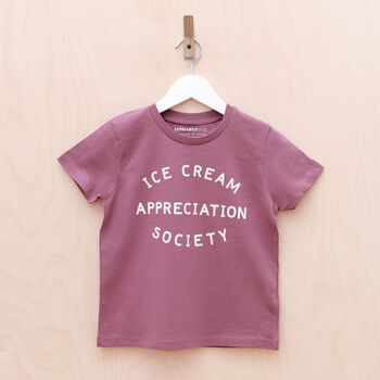 'Ice Cream Appreciation Society' Kid's Berry T Shirt, 3 of 7