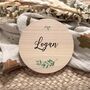 Personalised Olive Branch Wooden Baby Name Plaque, thumbnail 7 of 7