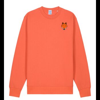 Unisex Organic Cotton Embroidered Fox Sweatshirt, 4 of 12