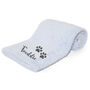 Personalised Embroidered Waffle Pet Dog Blanket, thumbnail 8 of 9