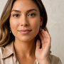 Sterling Silver Black Freshwater Pearl Drop Earrings, thumbnail 4 of 8