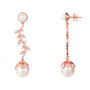 Baroque Pearl Trailing Flowers Plated Silver Earrings, thumbnail 6 of 7