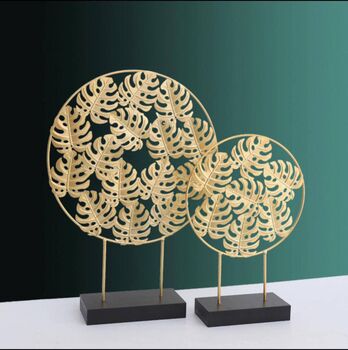 New Design! Gold Turtle Leaf Ornamental Sculptures, 2 of 5