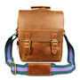 'Rigby' Personalised Leather Messenger Bag In Tan, thumbnail 4 of 10