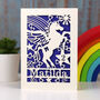 Personalised Papercut Unicorn Birthday Card, thumbnail 4 of 7