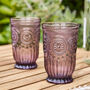 Set Of Four Zamora Purple Highball Tumblers, thumbnail 4 of 9