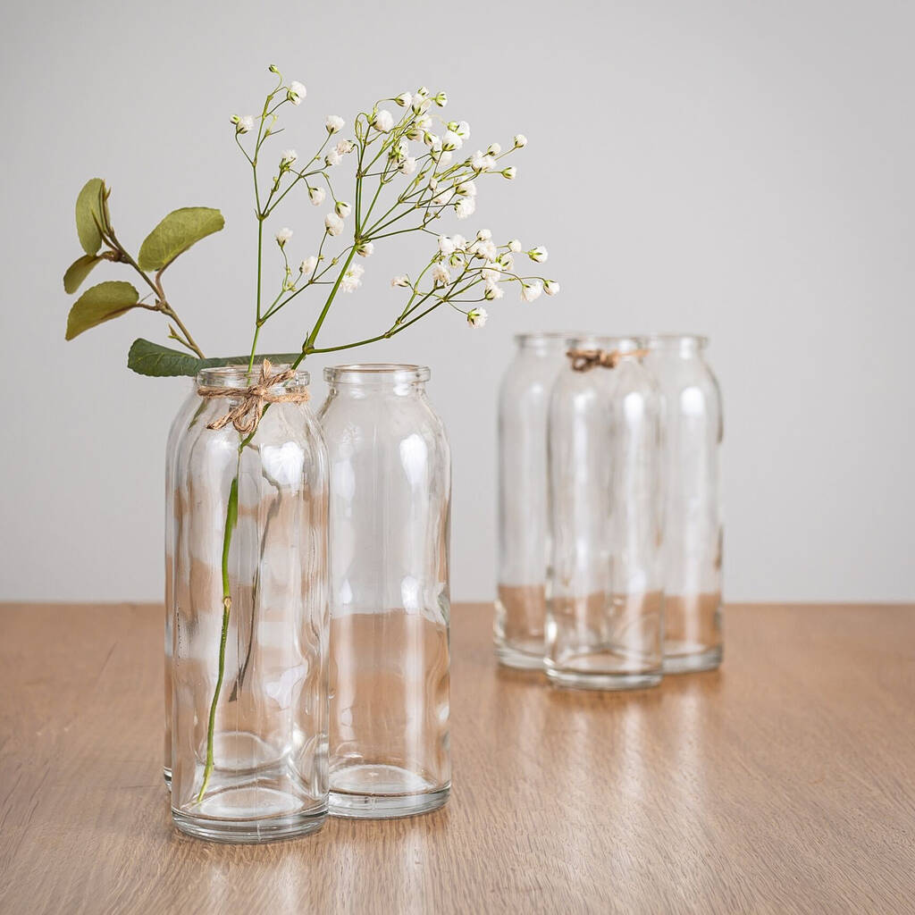 Home Trio Of Flower Bud Milk Bottle Vases Stuck On You Home