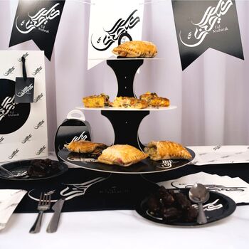 Eco Eid Cupcake Stand Black And White, 3 of 3